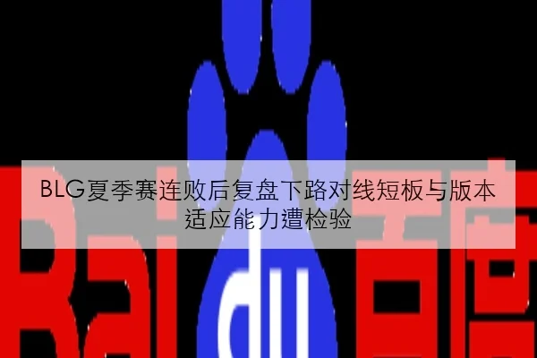 BLG夏季赛连败后复盘下路对线短板与版本适应能力遭检验